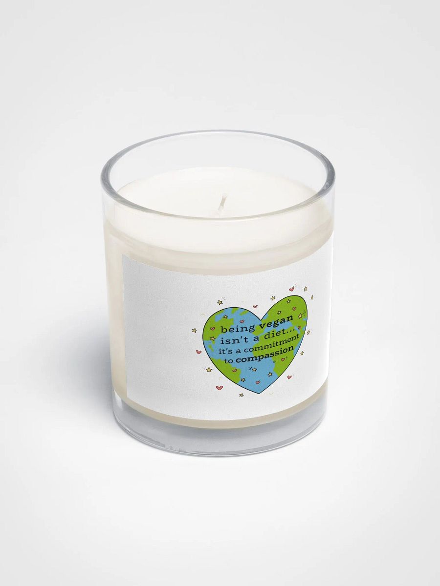 “Being Vegan is not a Diet” Soy Wax Glass Jar Candle product image (2)