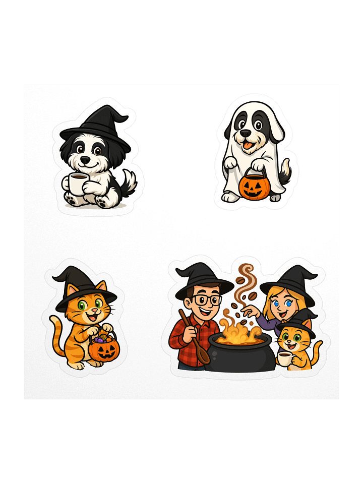 Witchy Halloween Kiss Cut Stickers Set product image (1)