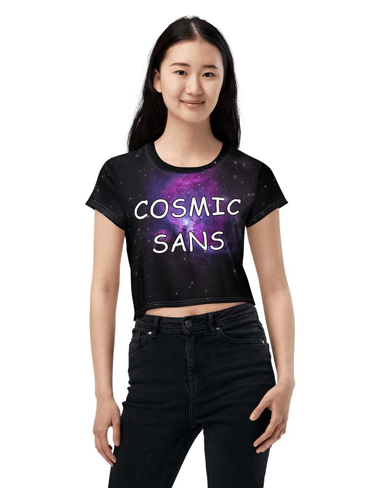 Cosmic Sans crop tee product image (2)