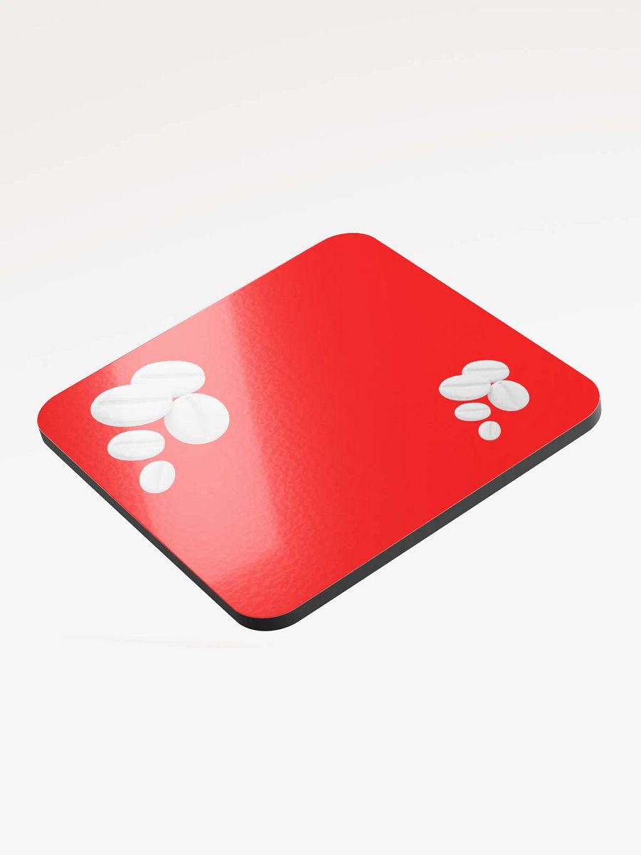 Red I Swear They Are Coffee Beans! White Coffee Beans Coaster product image (3)
