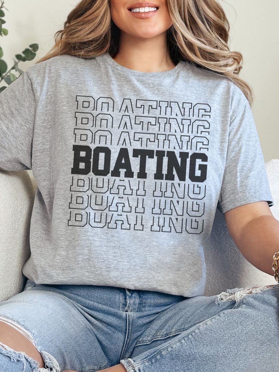 Boating (Black ink) Gildan 64000 Unisex Tshirt product image (1)