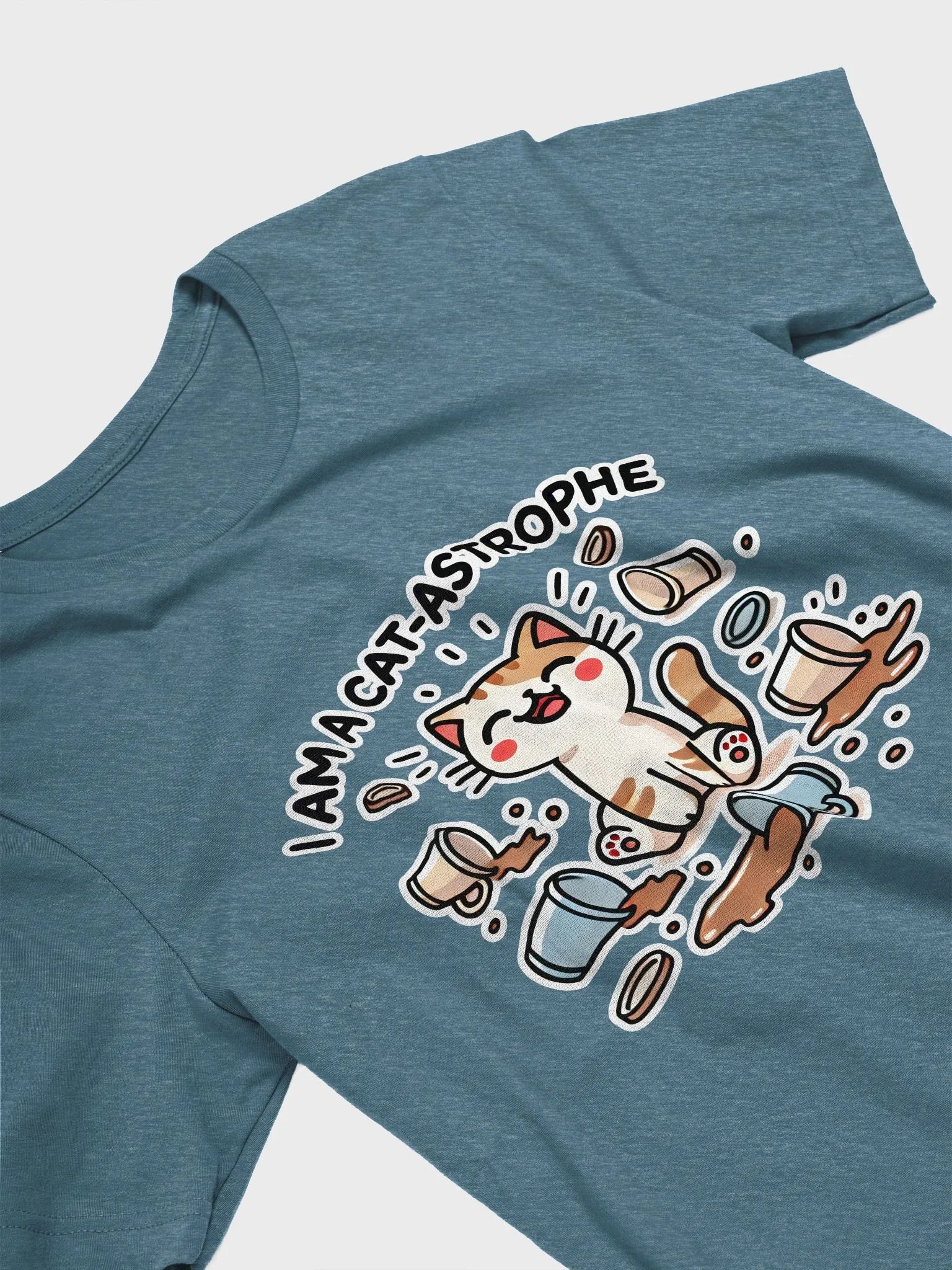 I am a cat-astrophe dark t-shirt product image (3)