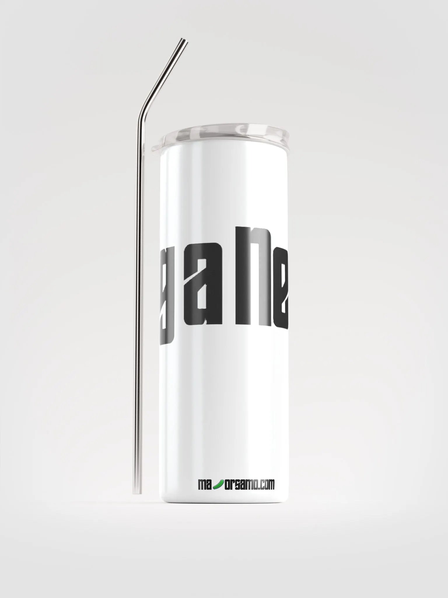 Nerd White Stainless with straw product image (1)