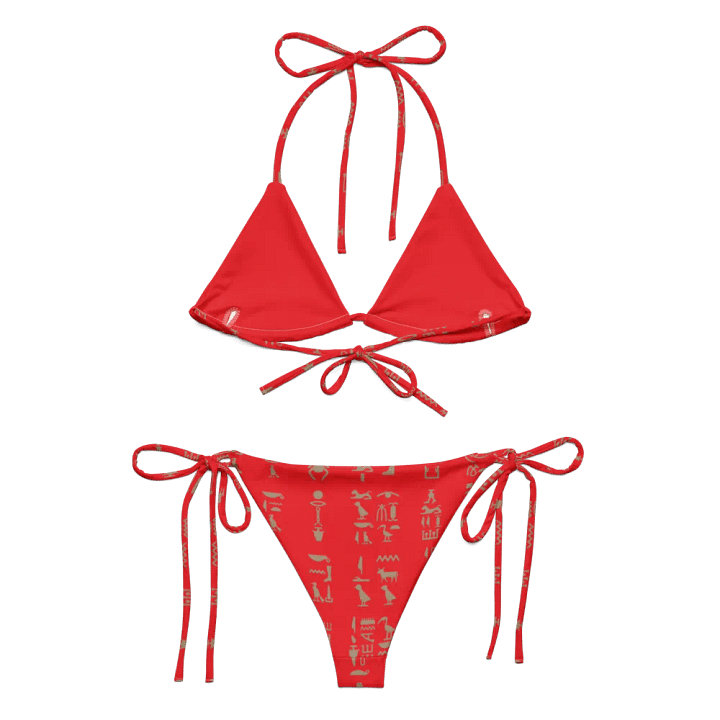 Isis Hieroglyphs Red String Bikini product image (2)