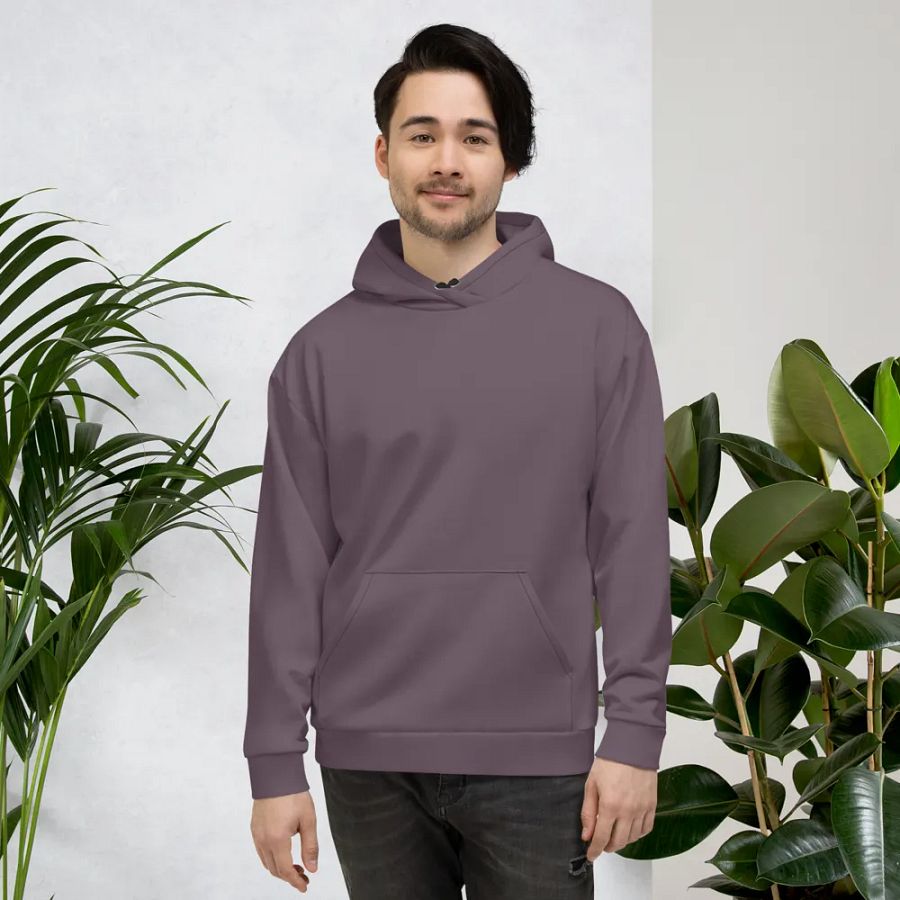 Plain Mauve Soft Summer Unisex Recycled Polyester Heavyweight Premium Hoodie by Treasure Pie product image (5)
