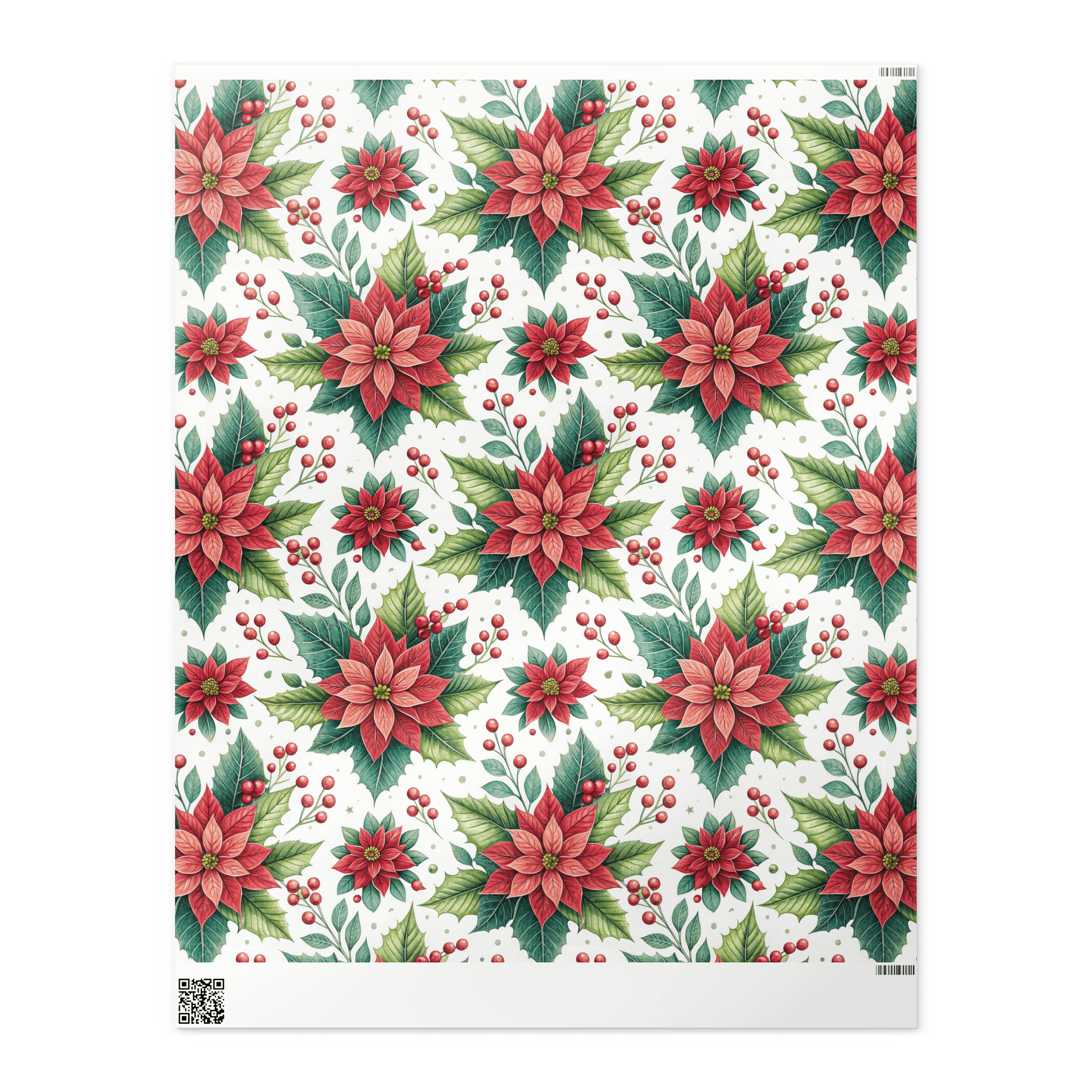 Pretty Poinsettia Wrapping Paper product image (2)