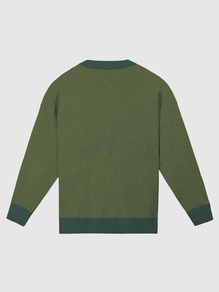 HABITUAL INSTIGATOR (lg. lined design, duotone green and white) knitwear relaxed crewneck product image (9)