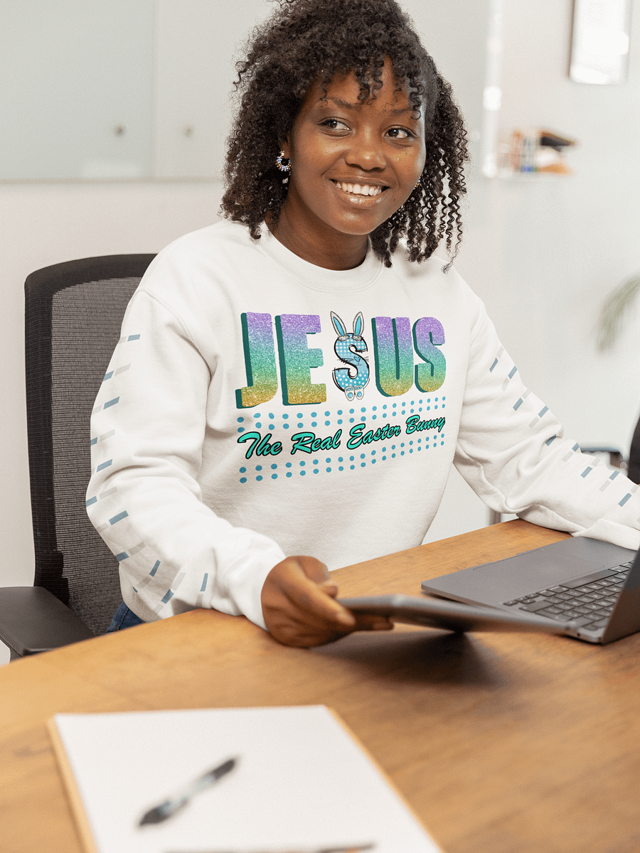 JESUS, The Real Easter Bunny, Christian Faith Gildan Sweater product image (4)