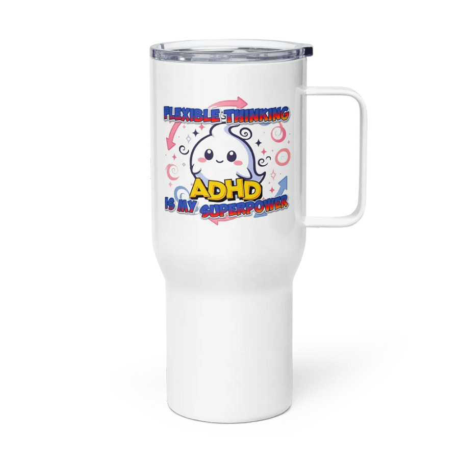 ADHD Flexible Thinking Travel Mug with a Handle product image (4)