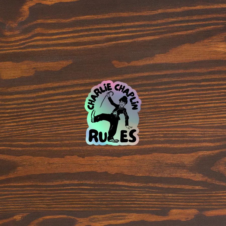Charlie Chaplin Rules Holographic Sticker product image (3)