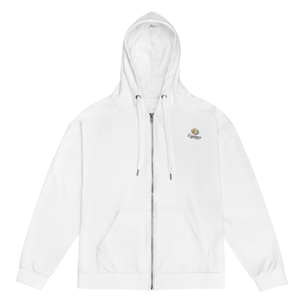 Equinox Logo Recycled Unisex Zip Hoodie - White product image (1)