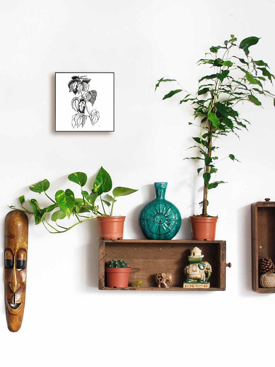 Botanical Line Art Canvas Print - Stylish Graphical Twig product image (6)