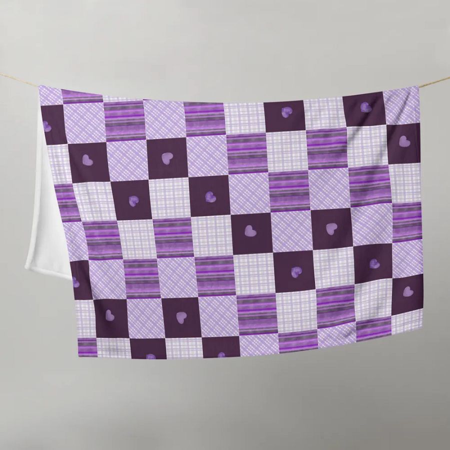 Tranquil Purple Patchwork: Custom Throw Blanket product image (12)