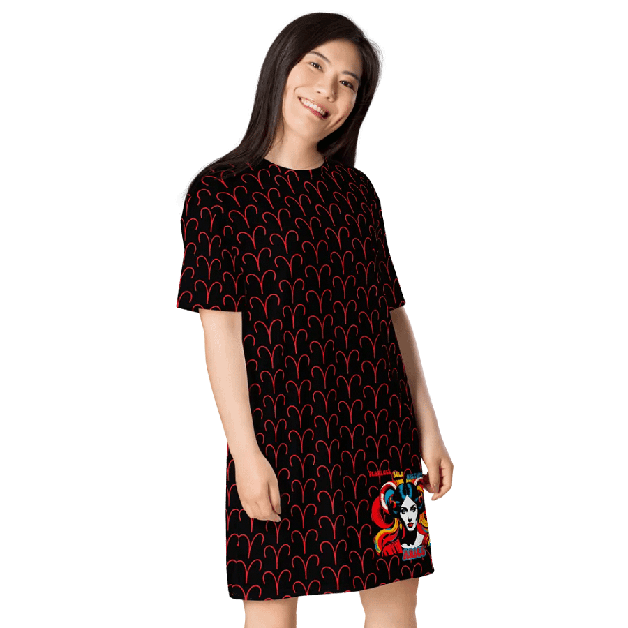Aries 2025, Fearless, Bold, Unstoppable, Tee Dress product image (4)