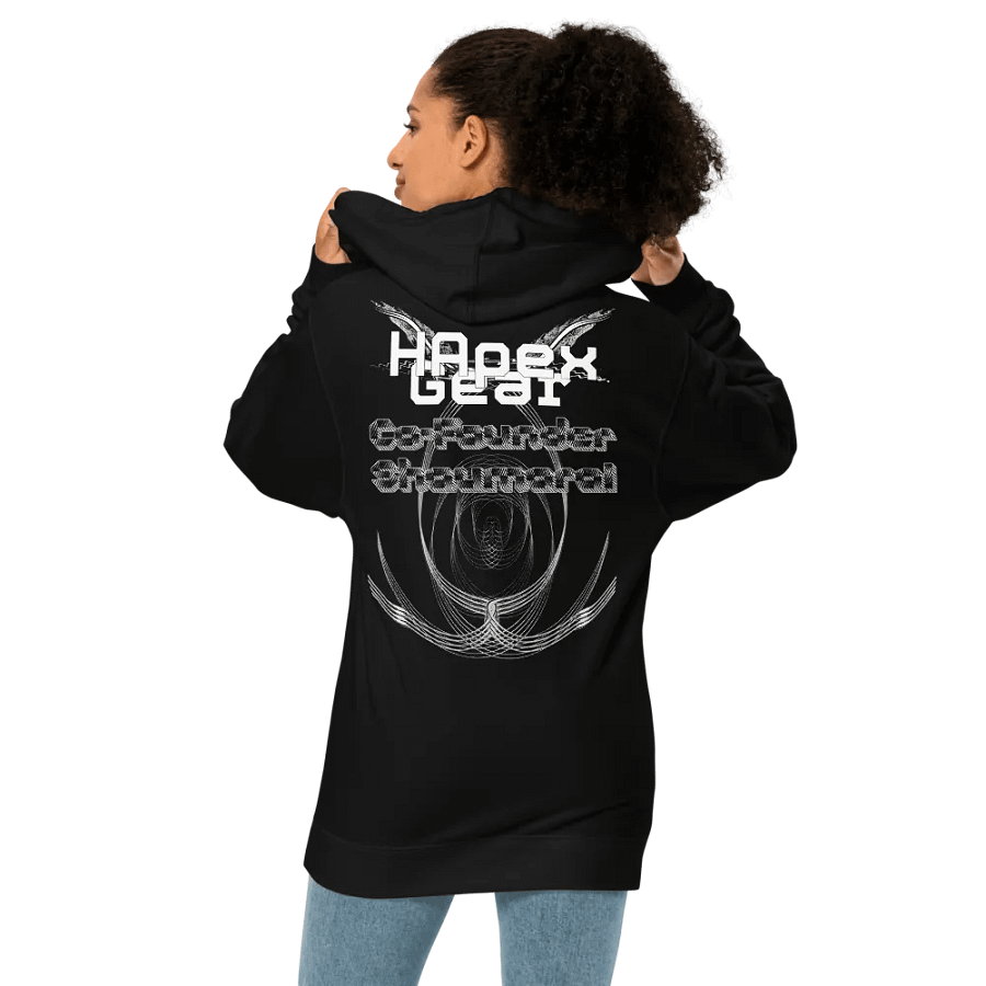 Midweight Hoodie - Embroidered - Co Founder Shaumarai - White HApex Gear White Logo product image (5)