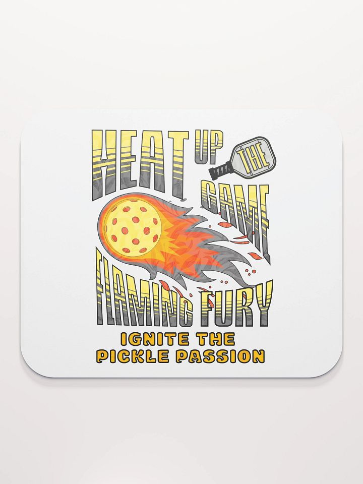 Heat Up The Game Flaming Fury Pickleball Passion Mouse Pad product image (1)