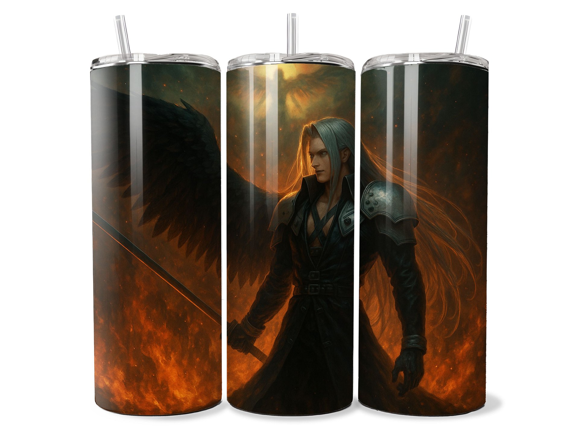 Final Fantasy VII – Sephiroth One-Winged Angel 20oz Stainless Steel Tumbler product image (1)