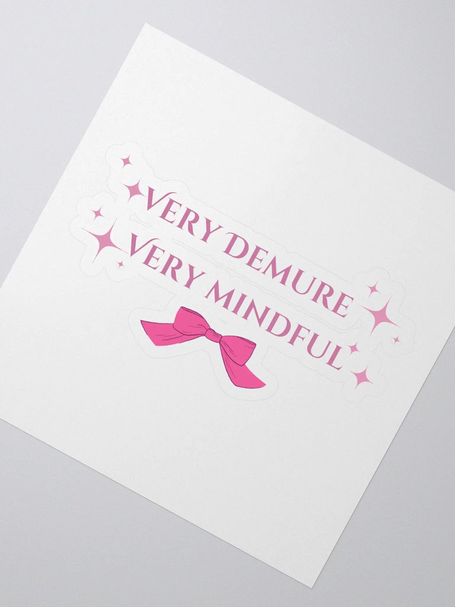 Sparkling Very Demure Kiss Cut Stickers product image (2)