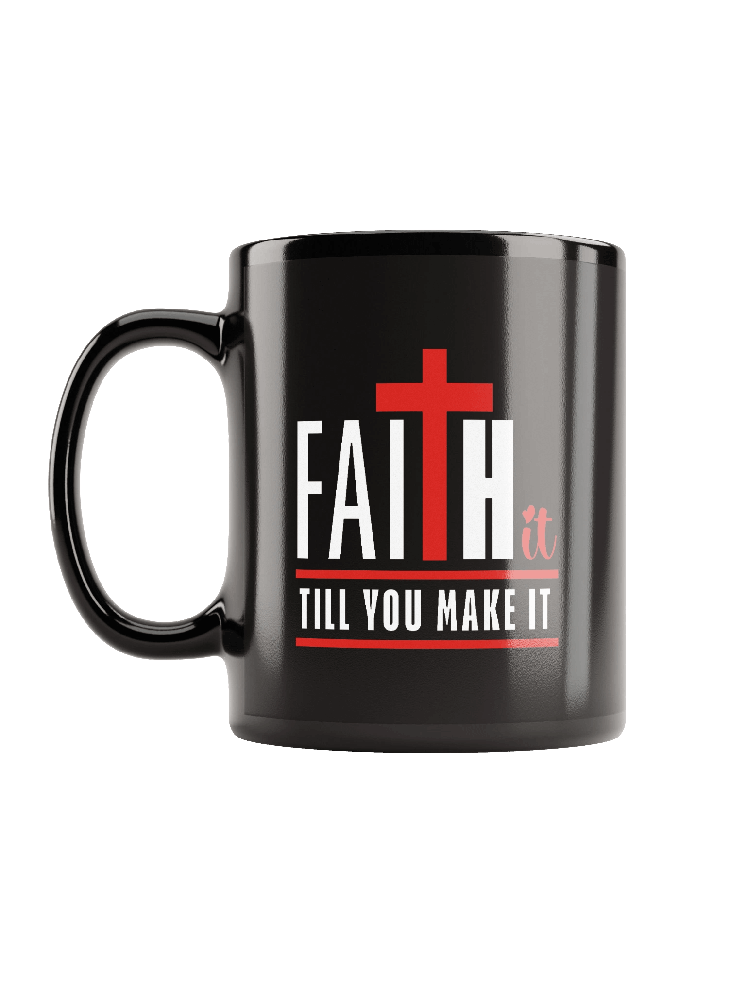 Faith It ’Til You Make It Christian Mug | Inspirational Coffee Mug for Women | Faith-Based Morning Motivation Cup product image (8)