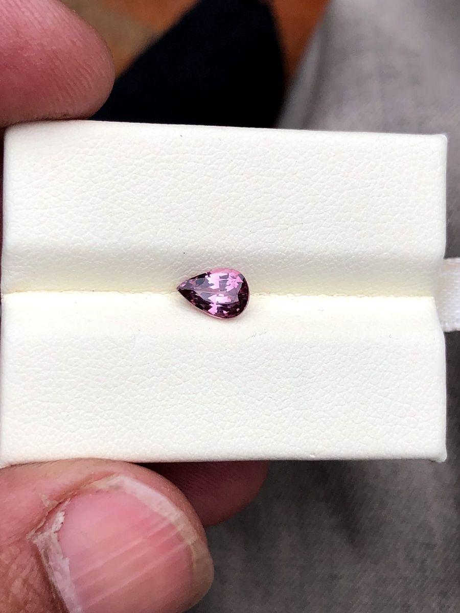 BURMES SPINEL PINK COLOR PEAR SHAPE CUT GEMSTONE FOR JEWELRY, 0.80 CRT product image (4)