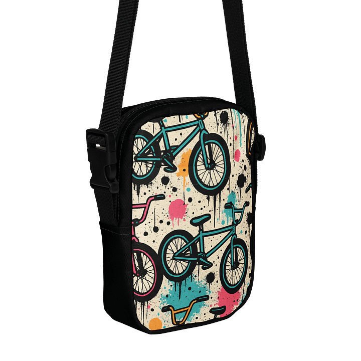 Bmx Bikes Paint Neon Graffiti Pop Art - Utility Croosbody Bag product image (1)
