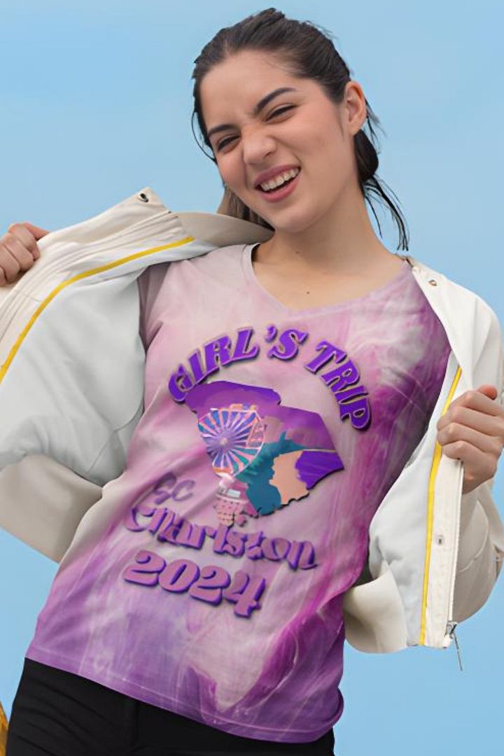 Girls Trip Charlston Sc 2024 All Over Print T-shirt product image (1)