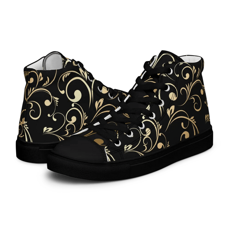 Golden Swirl Men's High Top Shoes product image (10)