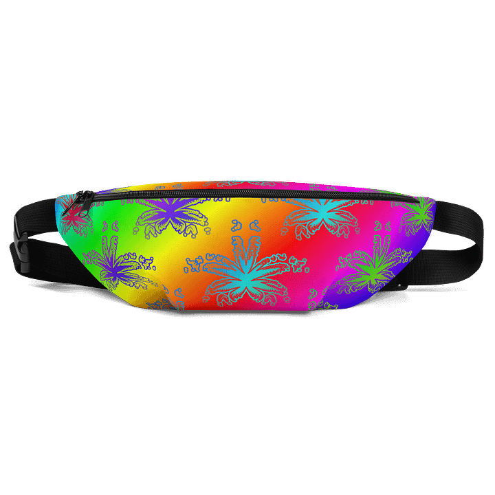 Rainbow Cannabis 420 Fanny Pack, Weed Leaf Art Pattern Pride Bag product image (1)