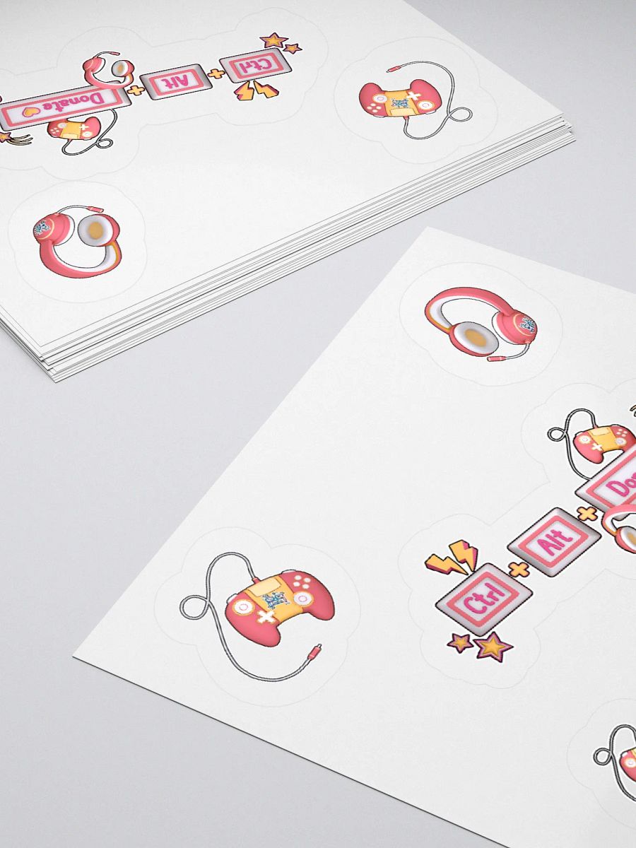 CTRL ALT Donate 2025 - Sticker Pack (Peach/Pink) product image (4)