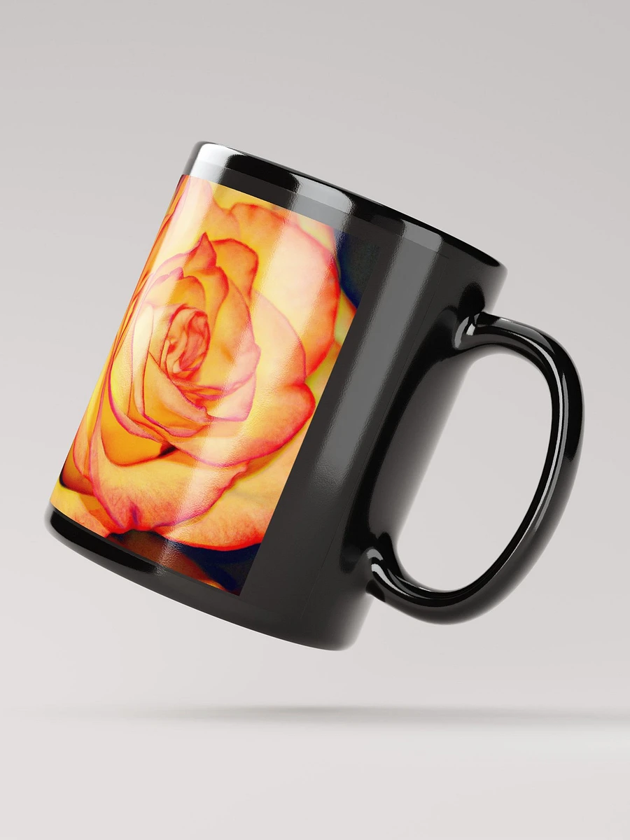 Bright Orange Rose Black Coffee Mug product image (4)