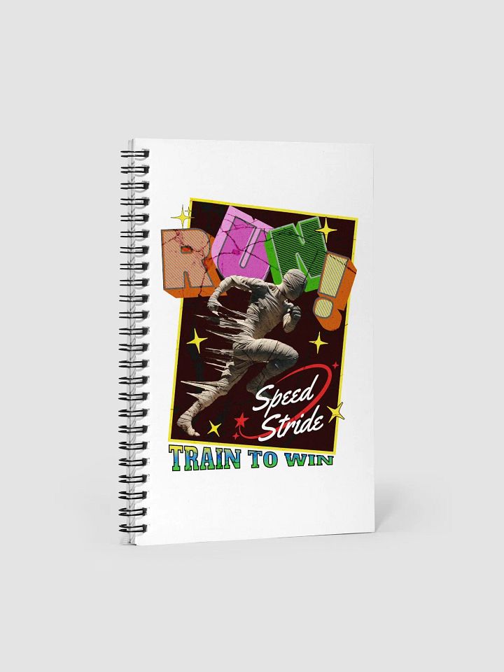 Train To Win Block Letters Run! Speed Stride Spiral Notebook product image (1)