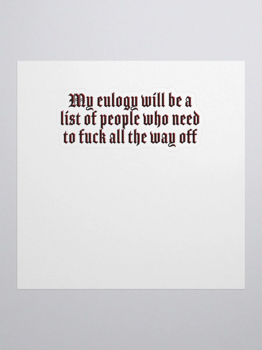 Eulogy - Stickers product image (2)