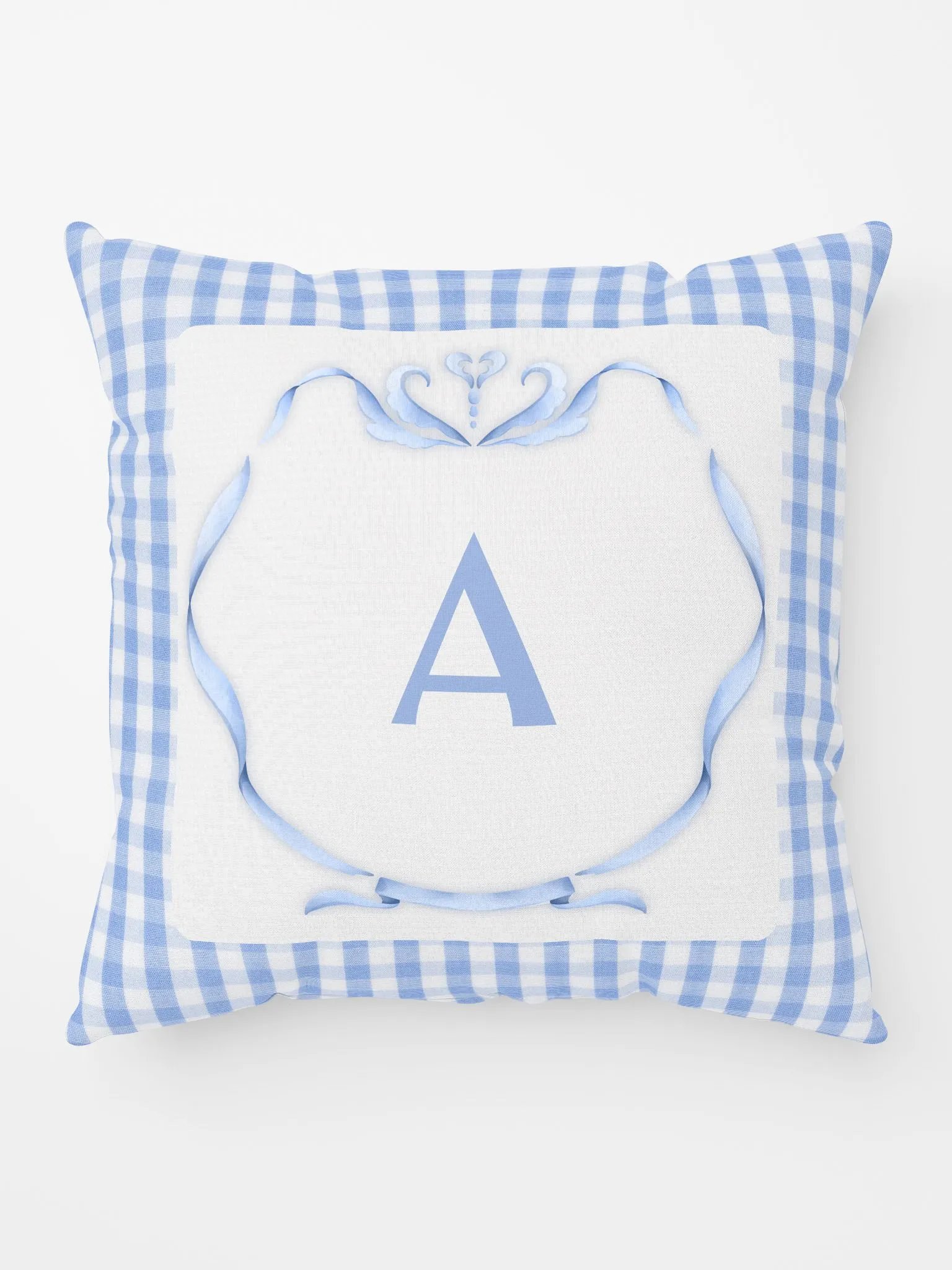 Blue Preppy Charm Pillow A product image (5)