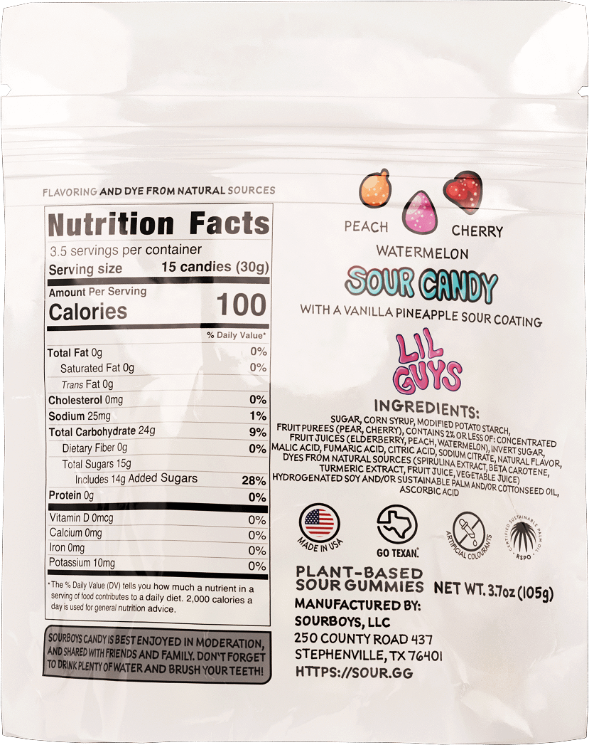 Pineapple Vanilla Sour Gummies - LilGuys product image (2)