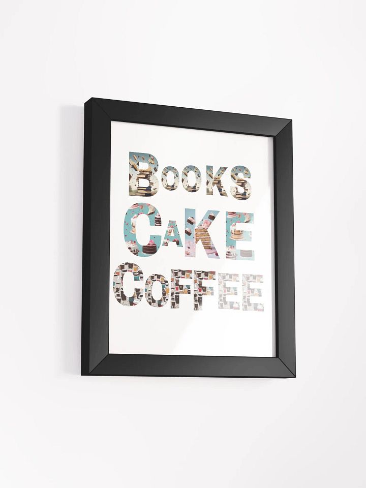 Books Cake Coffee - Framed Poster Print product image (55)