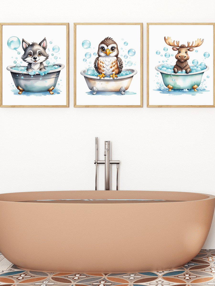 20+ Woodland Animals In Bathtub Clipart Bundle product image (4)