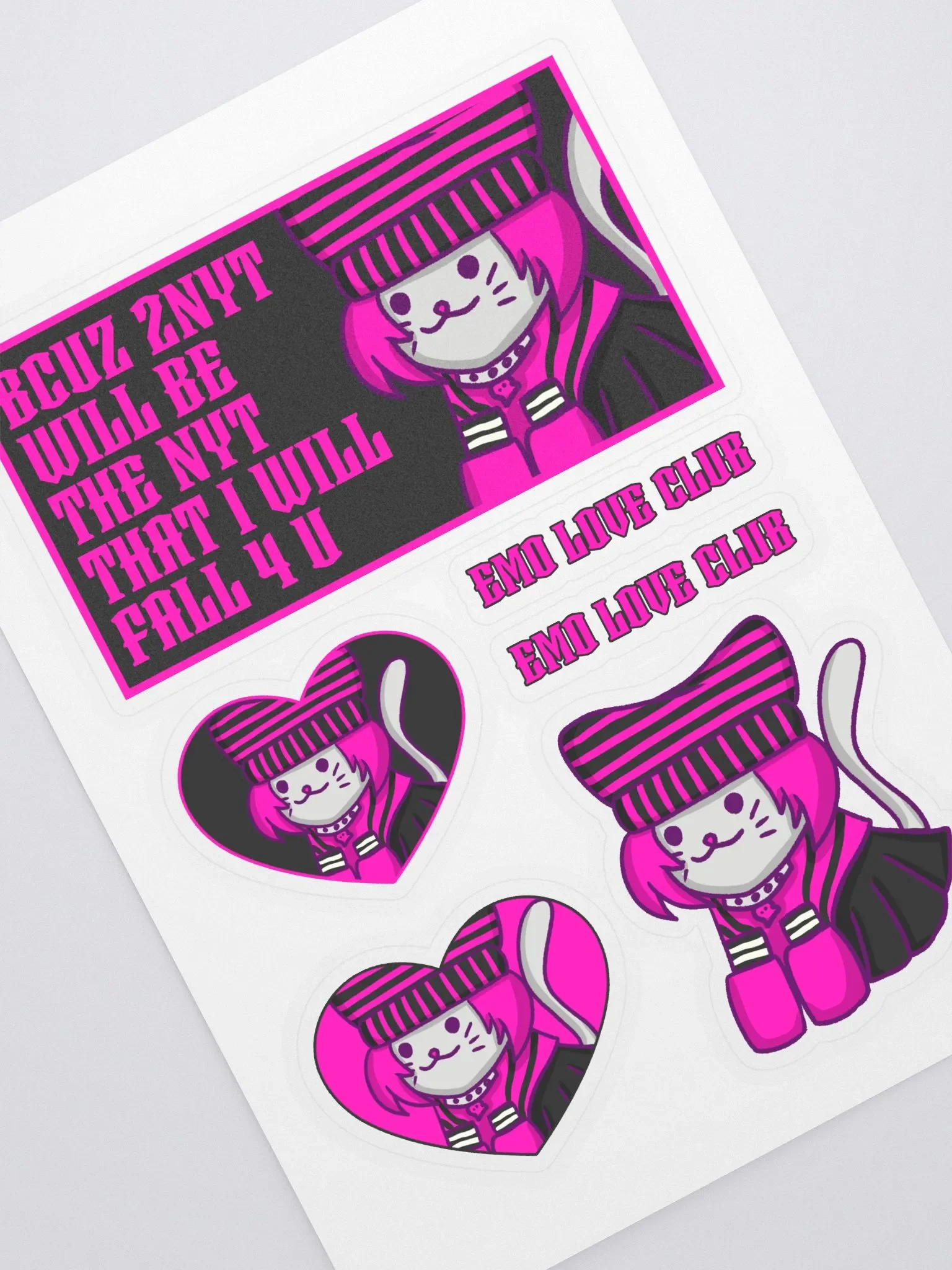 THE EMO LOVE CLUB Sticker Sheet product image (1)