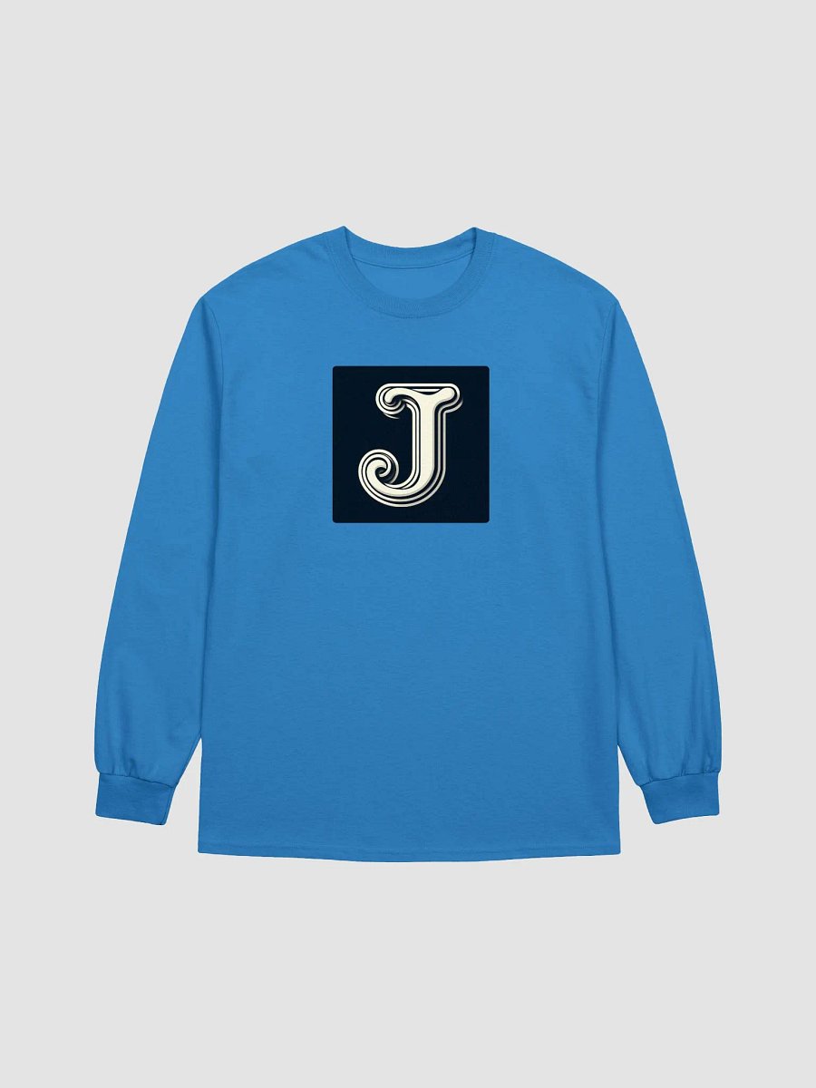 Embossed 'J' Graphic Long Sleeve Tee |AI Design initial J product image (1)