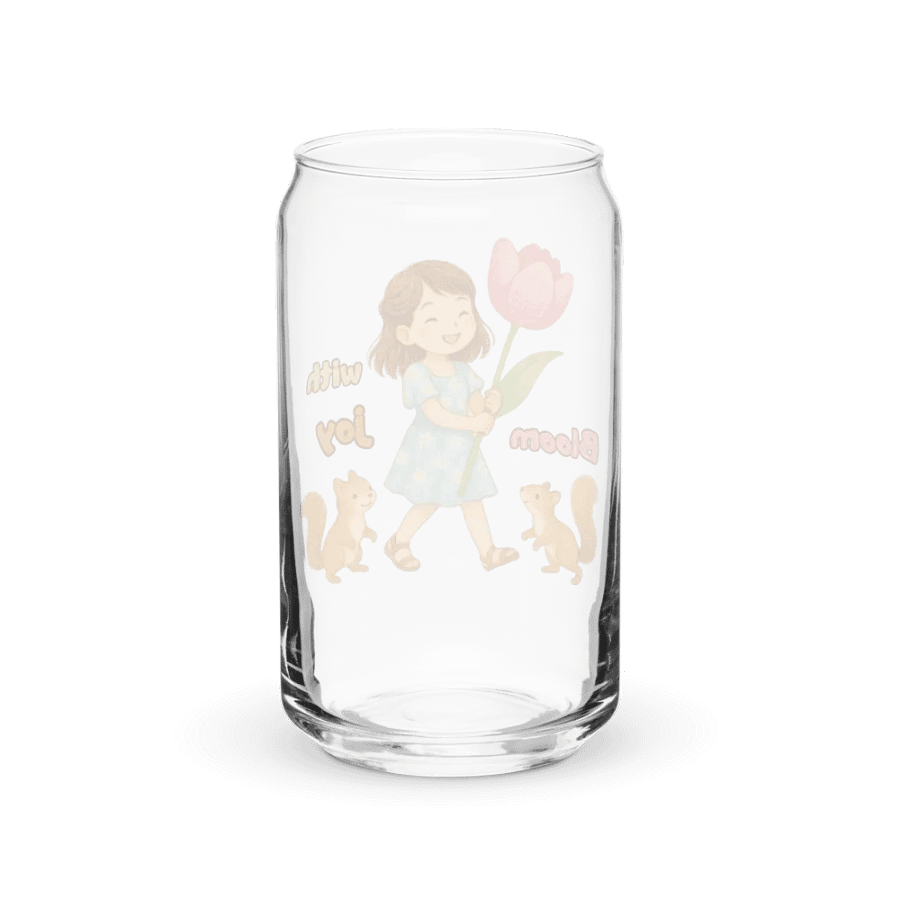 Tulip and Squirrels Can-Shaped Glass product image (6)