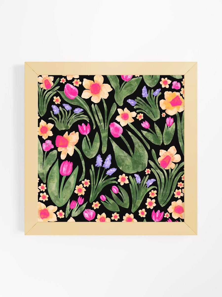 Spring Garden, Full Color on Black | Square Print | by Monique Faella Designs™ | Framed Coastal Wall Art | Museum-Quality Print product image (21)