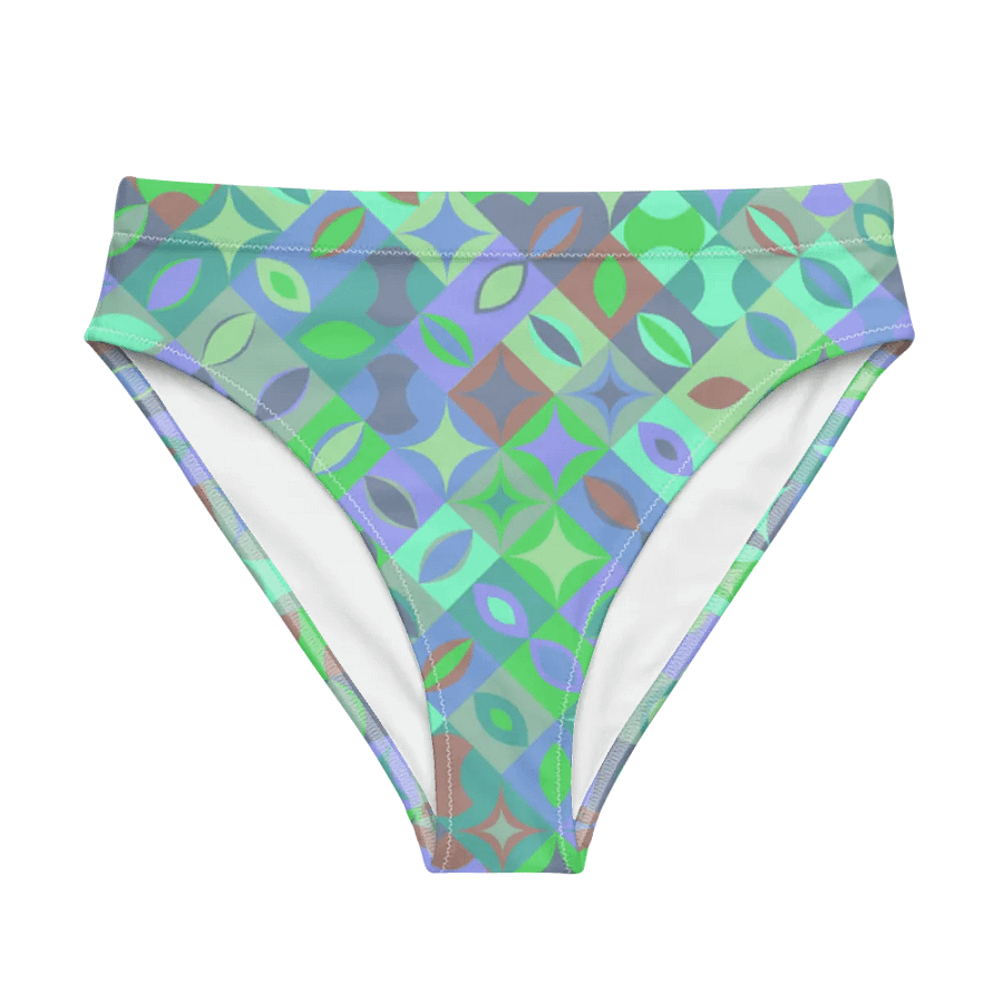 Colorful vector Pattern Design High Waisted Bikini Bottom - v12 product image (5)
