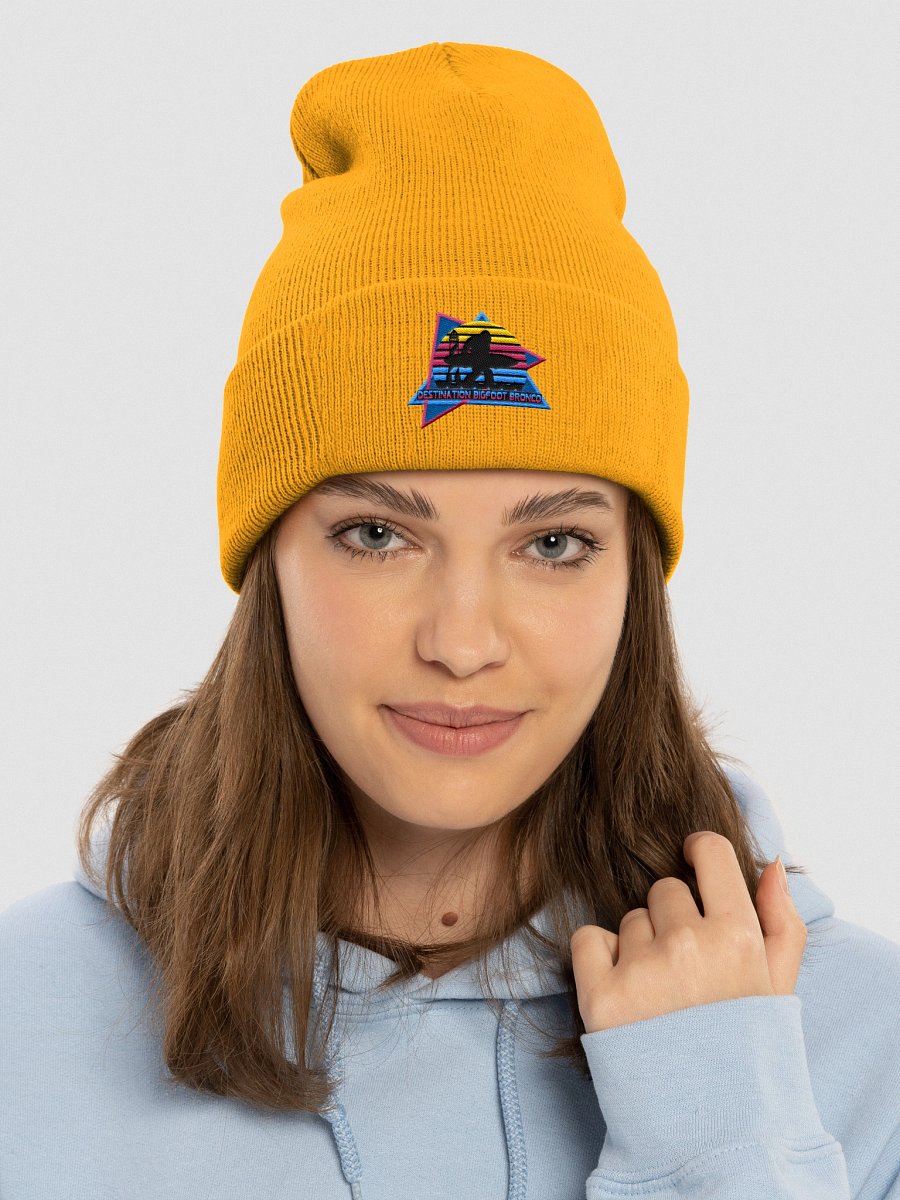 Retro-Inspired Gold Cuffed Beanie product image (3)
