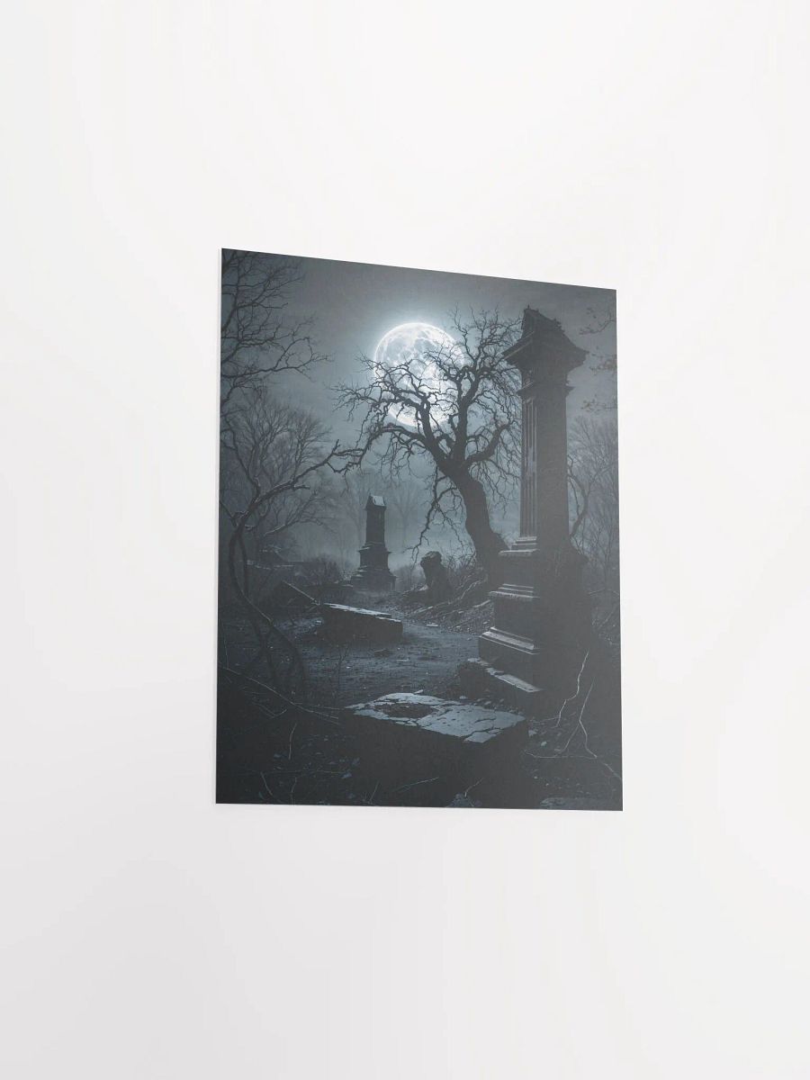 Gothic Moonlit Graveyard Poster product image (23)
