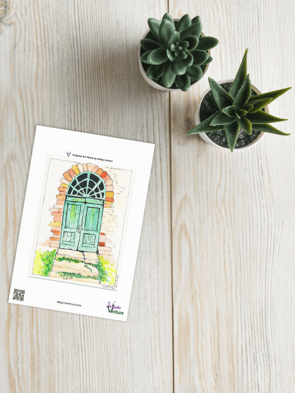 Double Door Arch Blank Card product image (2)