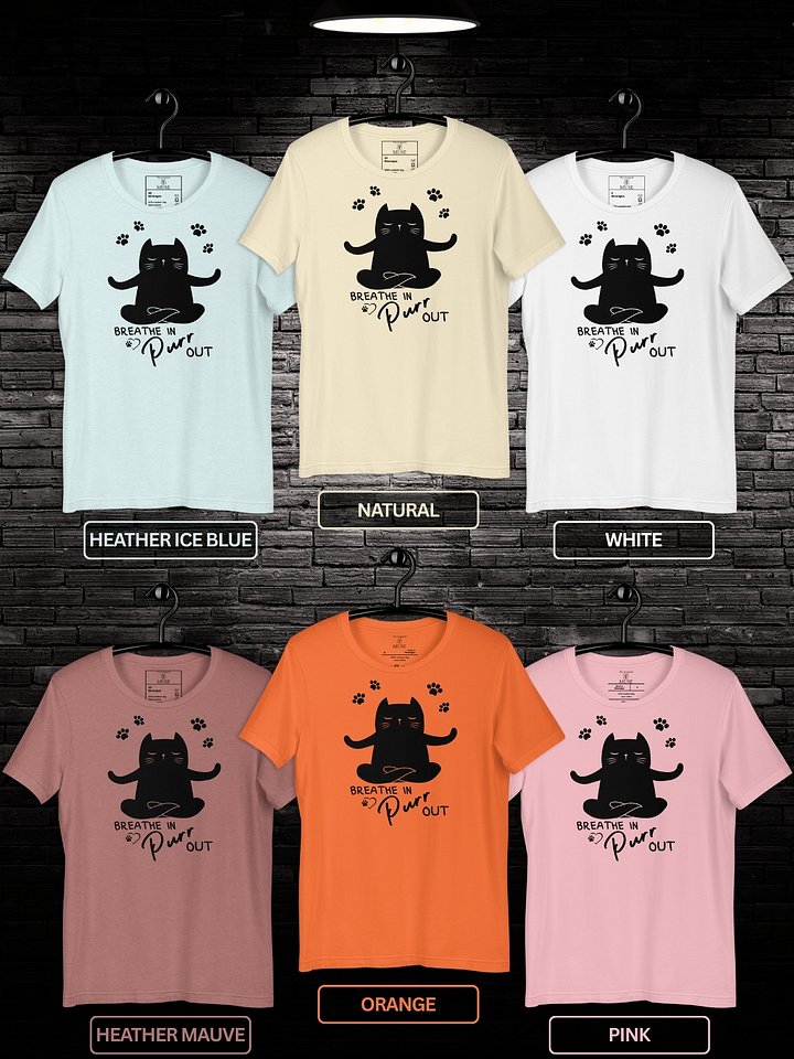 Breathe In, Purr Out T-Shirt (light colors) product image (2)