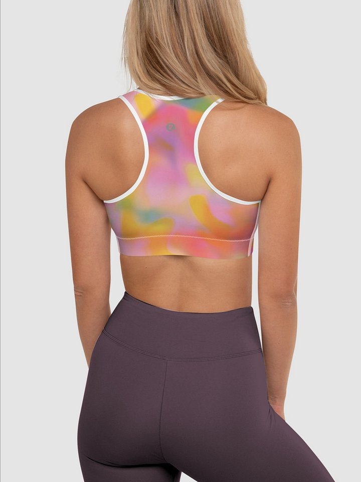 Sport Bra "Sweet Pastel Tie Dye in Orange Light Pink" product image (2)