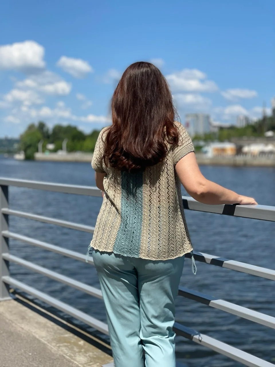 PDF мастер-класс по вязанию летнего ажурного топа с бахромой | Женский Топ | Вязание спицами product image (6)