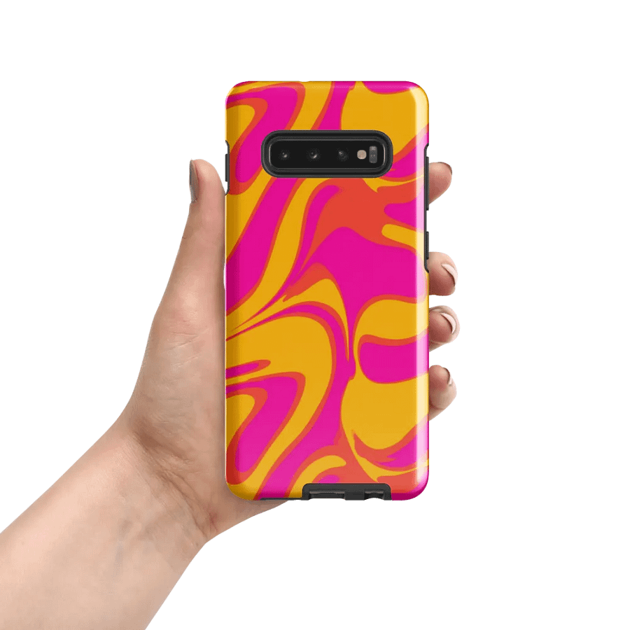Pink and Yellow Psychedelic Swirls Samsung® Tough Case product image (55)