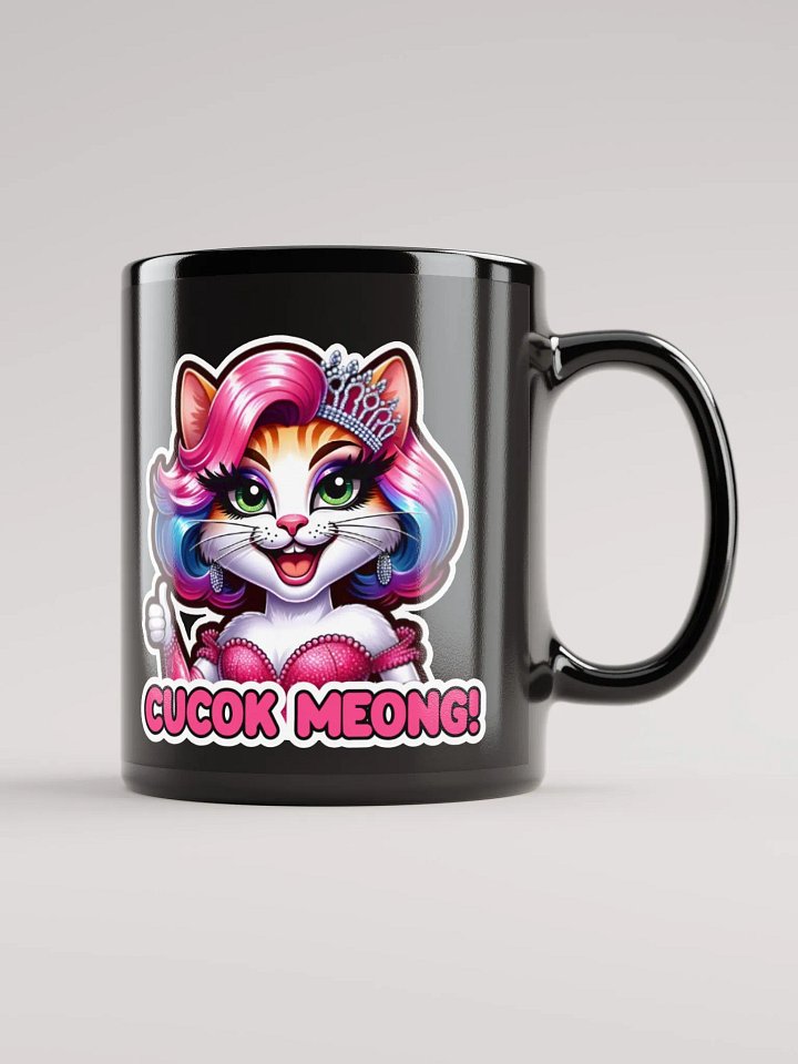 Cucok Meong! Black Glossy Mug product image (2)