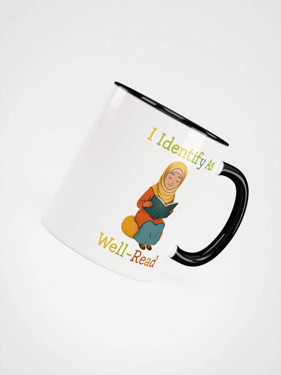 I Identify As Well-Read (Girl in Hijab Reading) Accent Mug product image (4)
